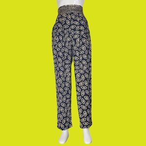 Vintage 80s Componix Black Cream Trousers